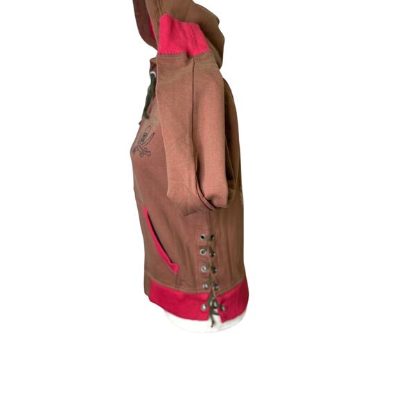 Eight Sin World Tour 1978 Rose Pink Double Zip Hooded Sweatshirt NWT Italy - Picture 3 of 10